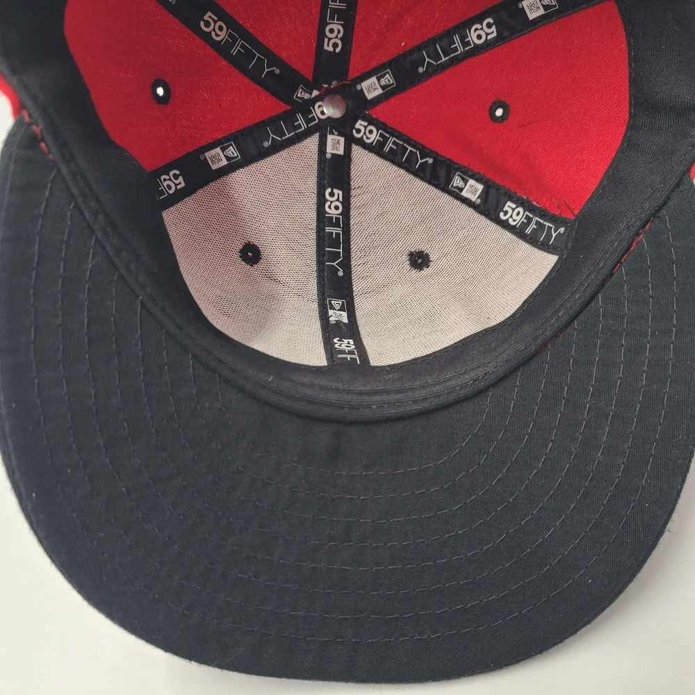 Youth‎ Batavia Muckdogs Hat Fitted 6 5/8 New Era 59Fifty Red Black MiLB Baseball